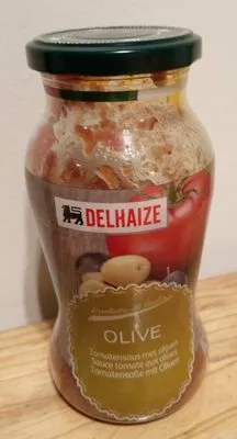 Sauce tomate aux olives Delhaize , code 5400111113494