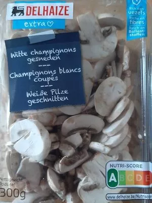 Witte champignons gesneden Delhaize 300 g, code 5400112341803