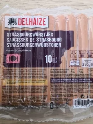 Saucisses de Strasbourg Delhaize 350 g, code 5400112529713