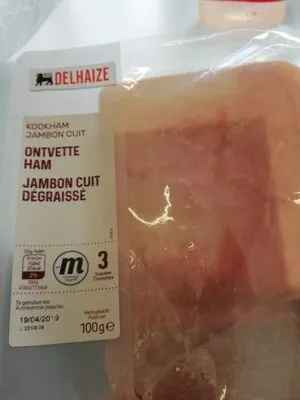 Jambon cuit dégraissé Delhaize 100 g, code 5400112549858