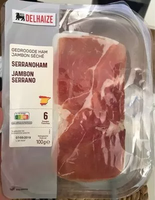 Jambon Serrano Delhaize 100 g, code 5400112715680