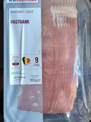 Pastrami delhaize 9 tranches, code 5400112719145