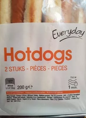 Hotdog Everyday, Colruyt 2 x 100g, code 5400141125603