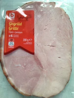 Jambon grillé Boni Colruyt 200 g, code 5400141196764