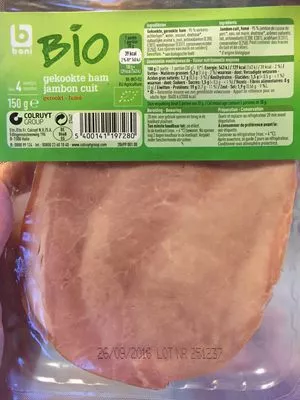 Jambon cuit fumé Bio Boni 150 g, code 5400141197280