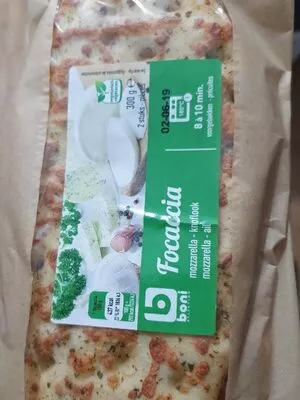 Focaccia mozzarella ail Boni, colruyt 300 g, code 5400141235913