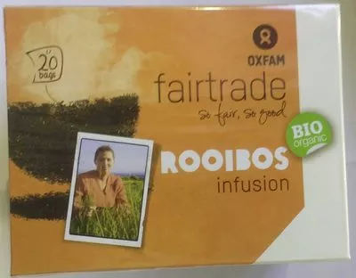 Rooibos infusion Oxfam 36 g, 20 infusettes de 1.6 g, code 5400164137027