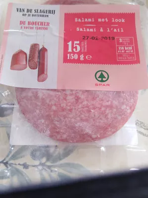 Salami à l'ail Spar 150g, code 5400210099934