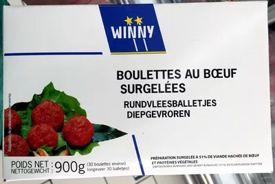 Boulettes au bœuf surgelées Winny 900 g, code 5400247046284