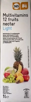 Nectar multivitaminé 12 fruits 365 Delhaize, 0, 92 centimes 2 litres, code 5400601008156