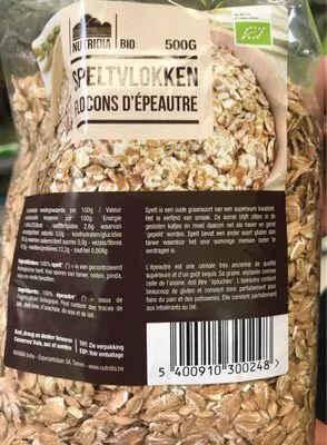 Flocons d'épeautre Nutridia 500 g, code 5400910300248