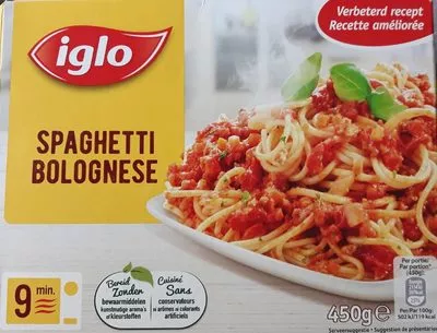 Spaghetti bolognaise Iglo , code 5410148493407