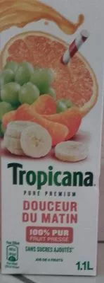 Douceur du Matin 100 % pur fruit pressé Tropicana 1,1 L e, code 5410188032185