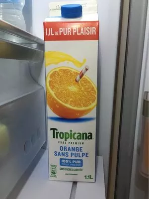 Jus d'orange sans pulpe Tropicana , code 5410188032284