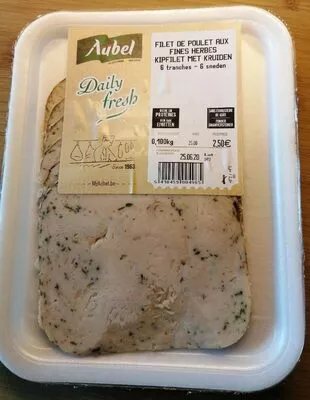 Filet de poulet aux fines herbes Aubel 41 g, code 5410459004965