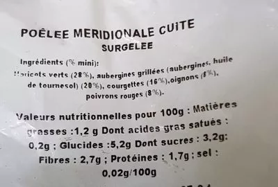 Poêlée méridionale cuite  , code 5411361470145