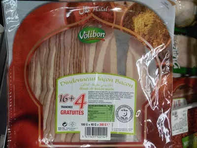 Dindonneau façon Bacon Volibon 200 g, code 5411431122141