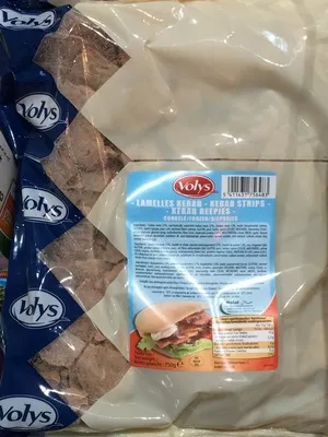 Lamelles Kebab congelé Volys 750 g, code 5411431756483