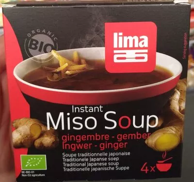 Soupe Traditionnelle Japonnaise Au Miso & Gingembre Lima 4 x 15 g, code 5411788043212