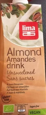 Boisson Amandes Sans sucres Lima 1 l, code 5411788048323