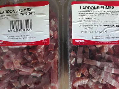 Lardons fumés dufina 2x500gr, code 5413203080222