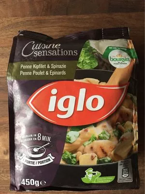 Penne Poulet et Épinards Iglo , code 5414807004669