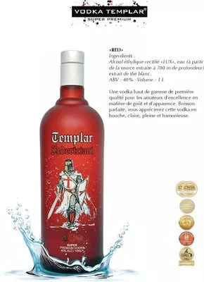 Vodka Templar Red Vodka Templar bouteille de 1 litre, code 5419980032218