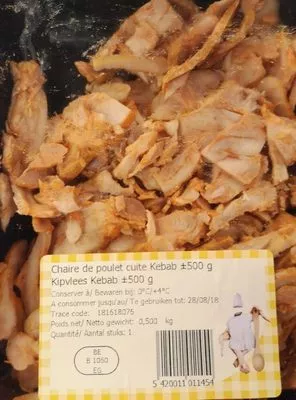 Chair de Poulet Cuite Kebab  500 g, code 5420011011454