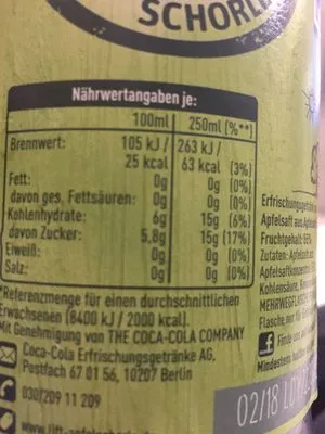 Lift Schorle Apfel Coca-Cola 1litre, code 5449000038715