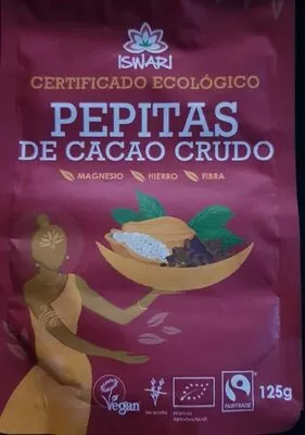 Pepitas de cacao crudo Iswari , code 5600317478193