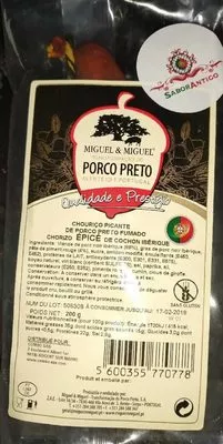 Chorizo épicé Miguel & Miguel 200 g, code 5600355770778