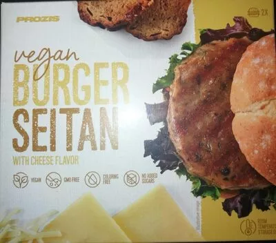 Vegan burger seitan with cheese flavor Prozis , code 5600499587560