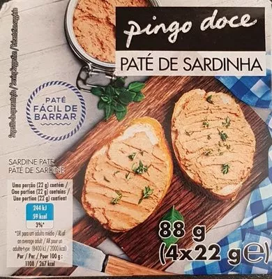 Paté de sardine Pingo Doce , code 5601009925766