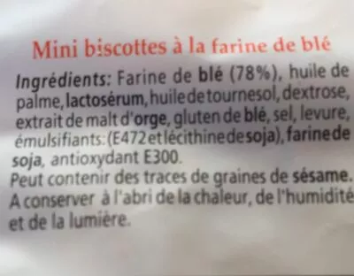 Mini biscottes a la farine de ble  , code 5601560111189