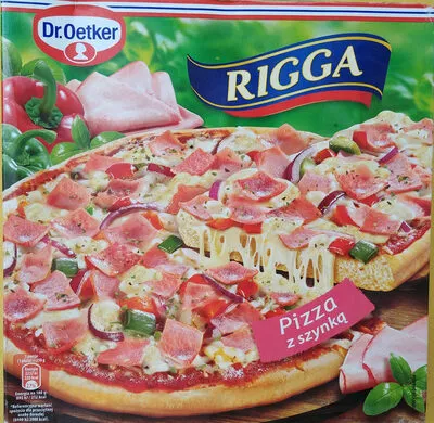 Pizza z szynką, głęboko mrożona. Rigga, Dr.Oetker 250 g, code 5900437002125