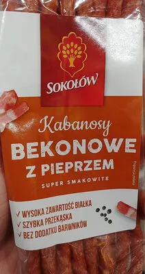 Kabanosy bekonowe z pieprzem Sokołów 120 g, code 5900562560200