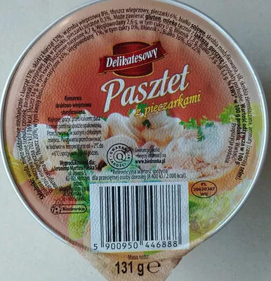 Pasztet z pieczarkami Delikatesowy, Mispol Food 131 g, code 5900950446888