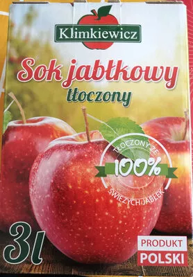 Sok jabłkowy tłoczony Klimkiewicz 3 l, code 5901721528024