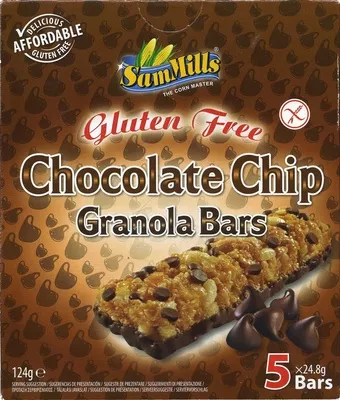 Gluten Free Chocolate Chips Granola Bars Sam Mills 124 g (5 x 24,8 g), code 5941634001054