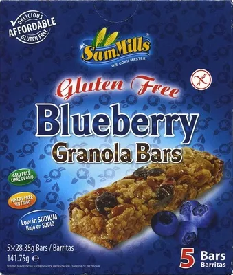 Gluten Free Blueberry Granola Bars Sam Mills 141,75 g (5 x 28,35 g), code 5941634001061