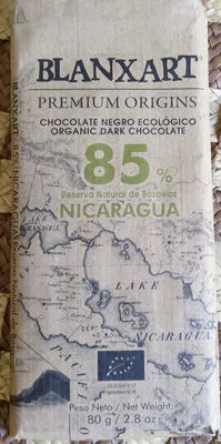 chocolate negro ecologico 85% Nicaragua Blanxart 80 g, code 6067714311871