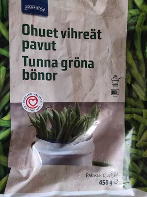 Ohuet vihreät pavut Rainbow 450 g, code 6414893150515