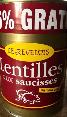 Lentilles aux saucisses Le Revelois , code 66581093