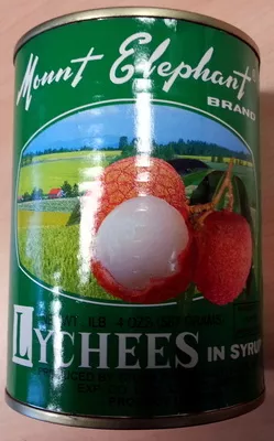 Lychees in syrup Mount Elephant 567 g (265 g égoutté), code 6901009370306