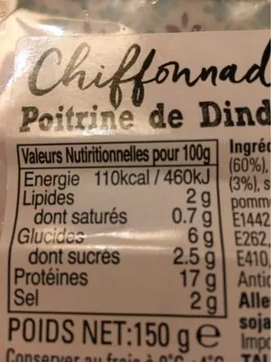 Chiffonnade Poitrine Dinde au Miel 1% MG Soglowek 150 g e, code 7290006738103