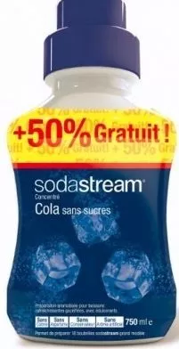 Concentré Cola Sans Sucre + 50% Gratuit Sodastream 750 ml, code 7290012932458