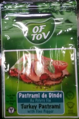 Pastrami de Dinde au Poivre Fin Of Tov 100 g, code 7290014746350