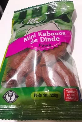 Mini Kabanos de Dinde Kosher Oftov , code 7290014746381