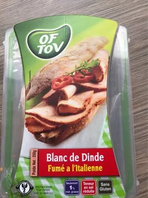 Blanc de dinde preparé en salaison et fumé Of Tov , code 7290014747296