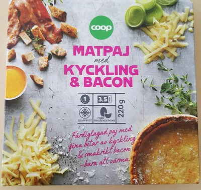 Matpaj med kyckling och bacon Coop 220 g, code 7300156490377